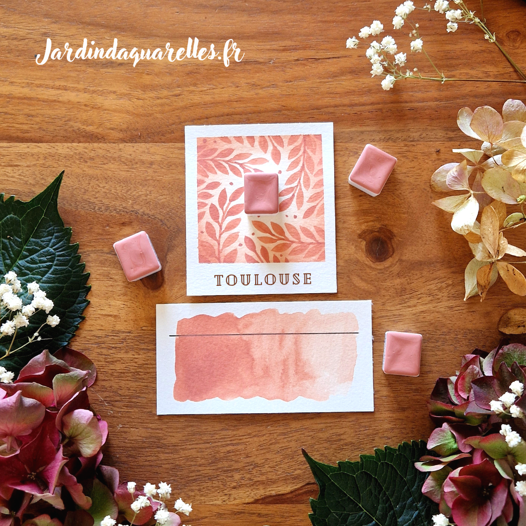 Toulouse, aquarelle artisanale, demi-godet