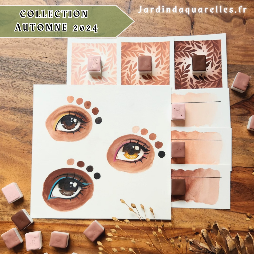 Set "COULEURS DE PEAU" 3 aquarelles artisanales