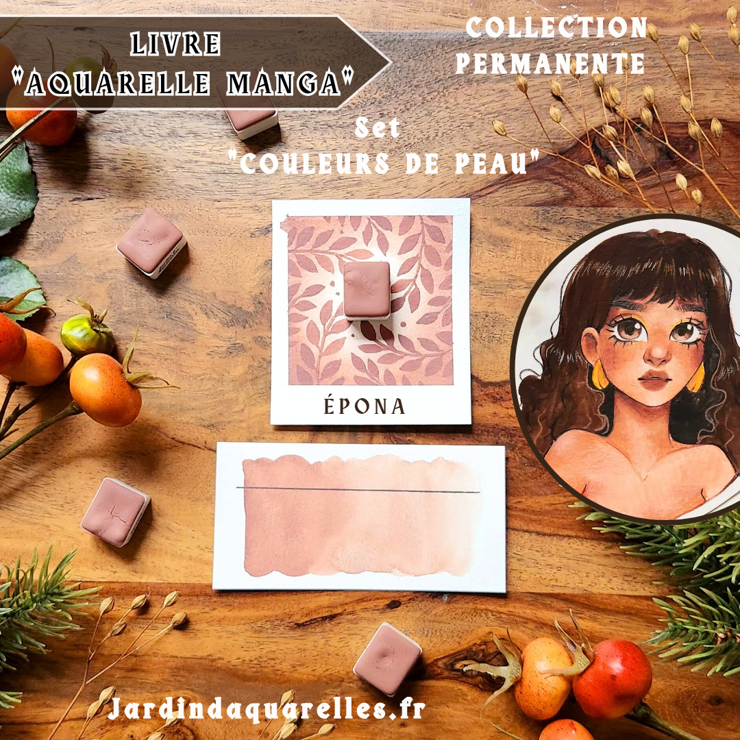 Épona, aquarelle artisanale, demi-godet