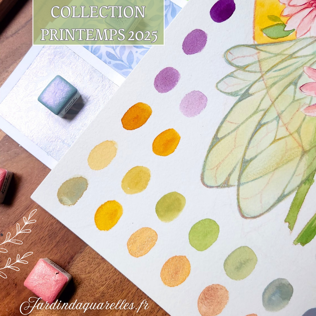 Set "FÉERIE", 6 aquarelles artisanales
