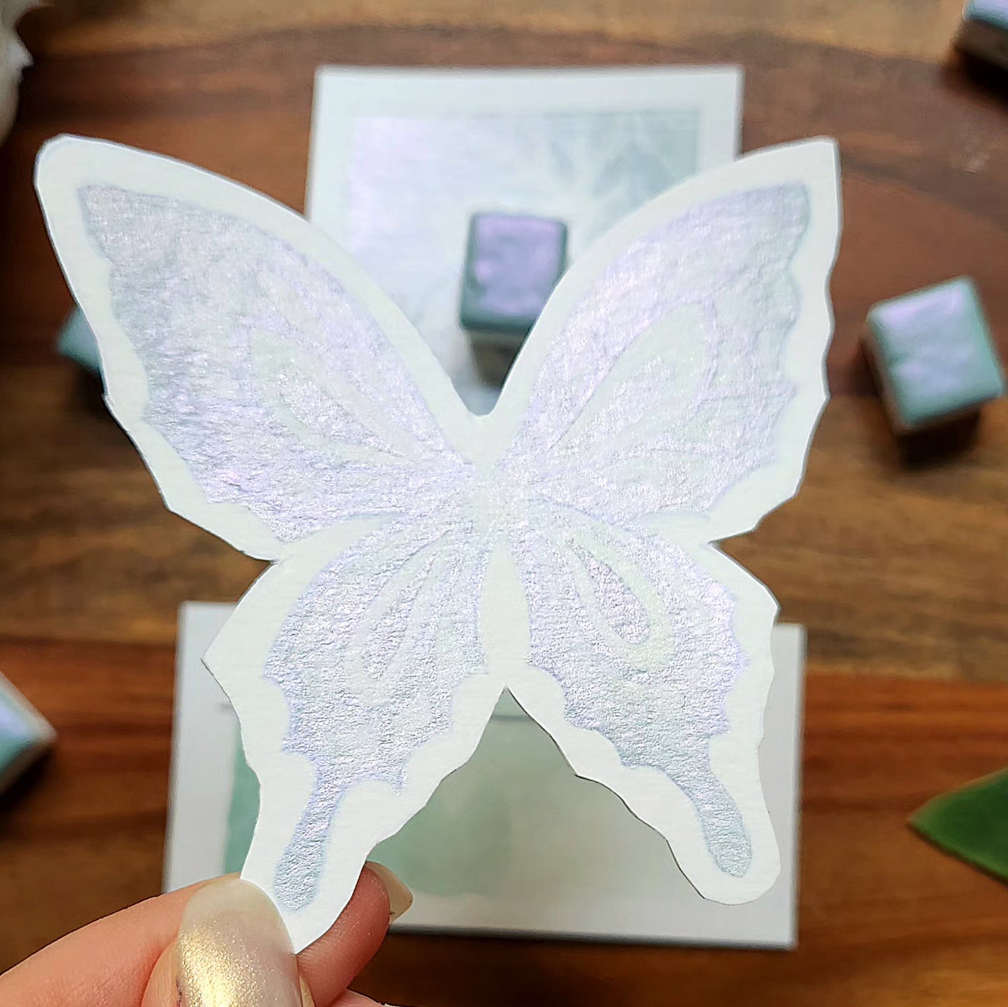 Haku, aquarelle artisanale, demi-godet