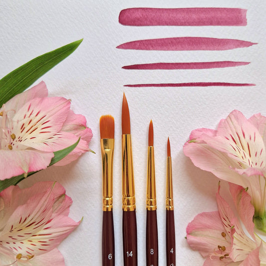 Lot de 4 pinceaux "Léonard" game "ruby"