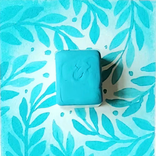 Lagon, aquarelle artisanale, demi-godet