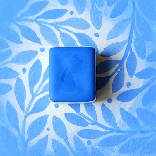Myosotis, aquarelle artisanale, demi-godet