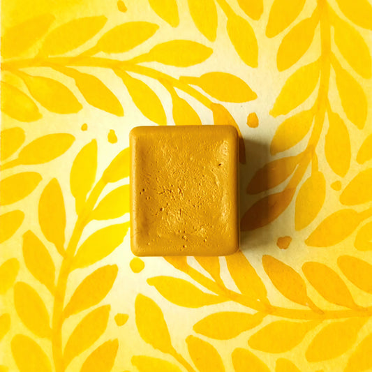 Tournesol, aquarelle artisanale, demi-godet