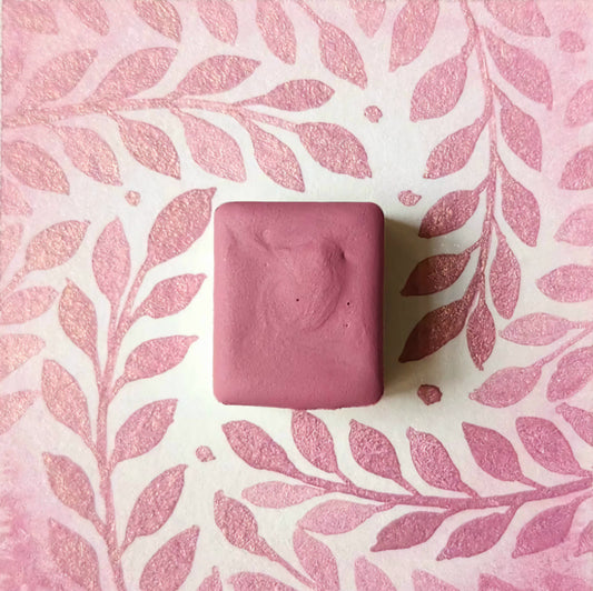 Rose de givre, aquarelle artisanale, demi-godet