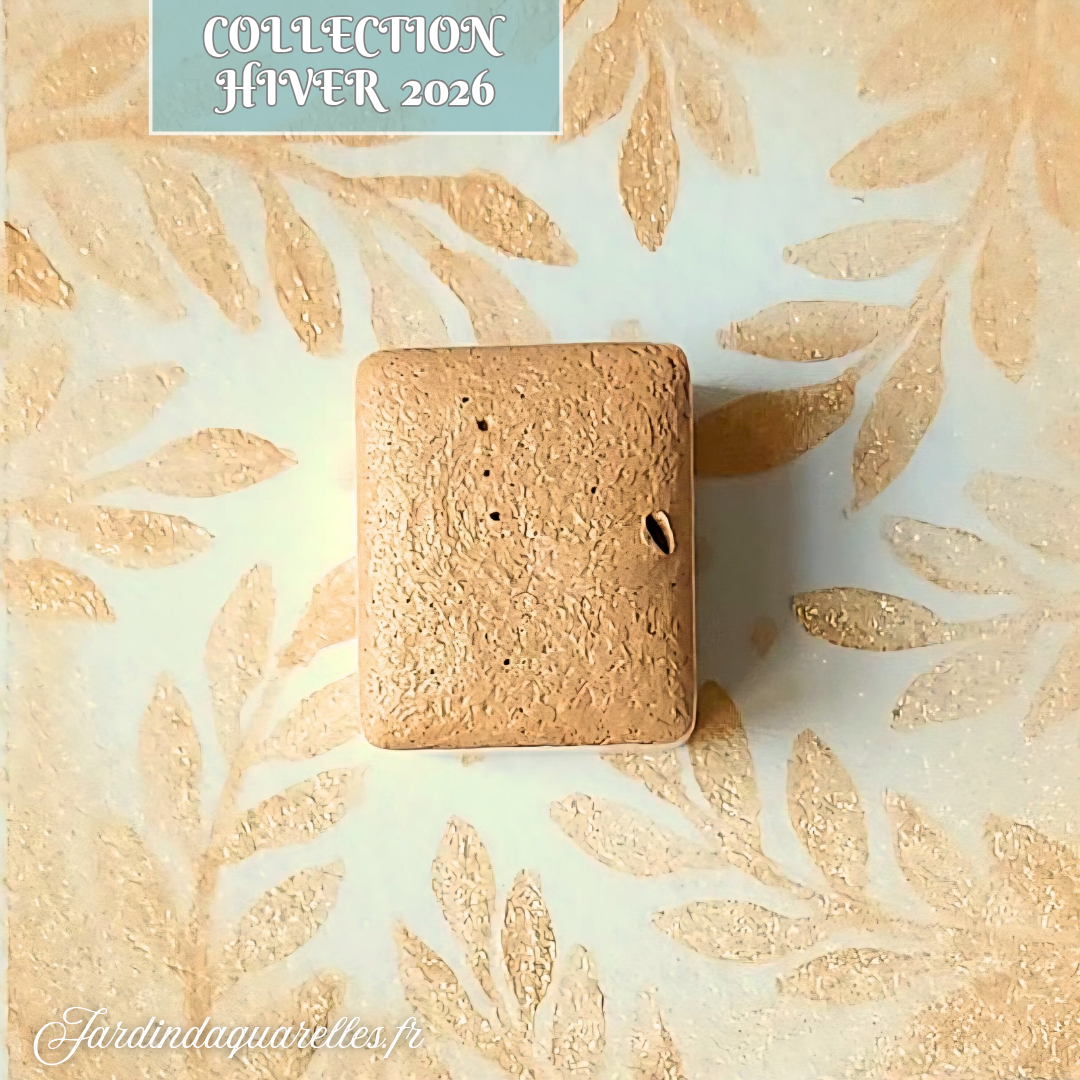 Verre soufflé, aquarelle artisanale, demi-godet