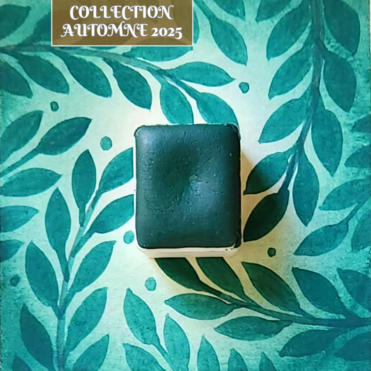 Lac vert, aquarelle artisanale, demi-godet