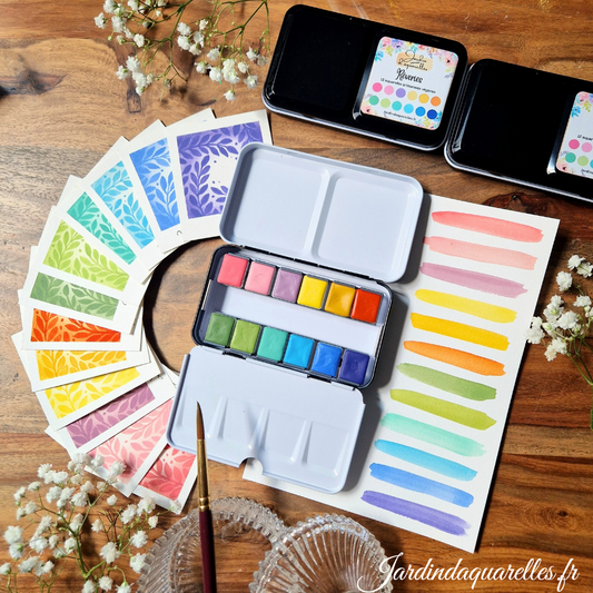 12 aquarelles artisanales, RÊVERIES