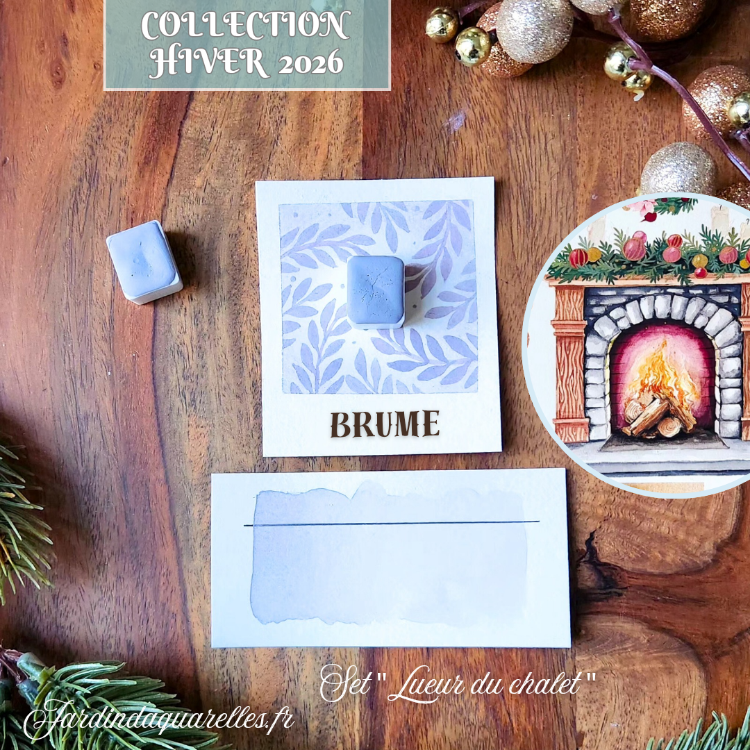 Brume, aquarelle artisanale, demi-godet