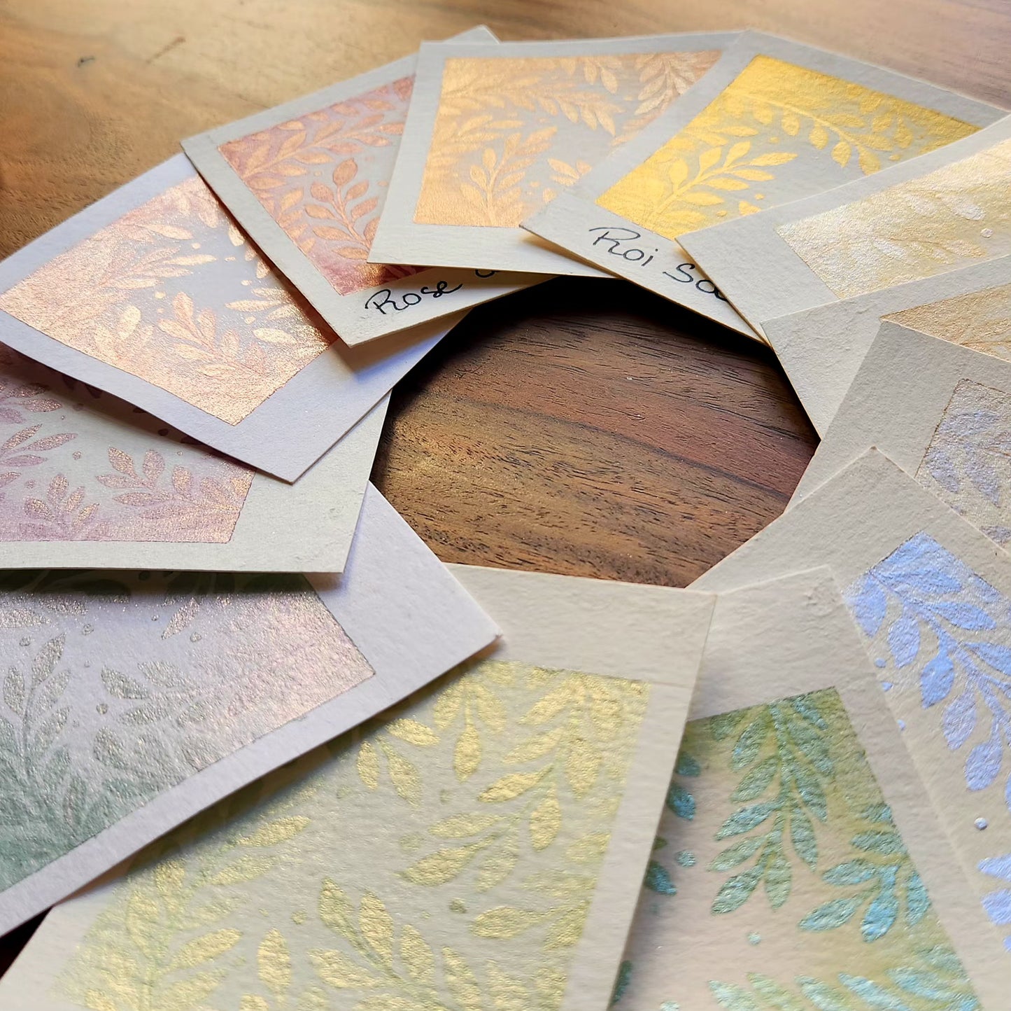 Palette 12 aquarelles artisanales irisées "IT'S TIME TO SHINE "